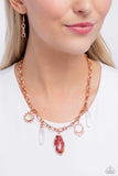 Paparazzi Necklace - Geode Glam - Copper