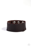 Paparazzi Bracelet - Leather Jacket Approved - Brown