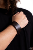 Paparazzi Bracelet - Leather Jacket Approved - Brown