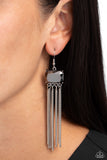 Paparazzi Earring -  Dreaming Of TASSELS - Silver