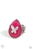Paparazzi Ring - In Plain BRIGHT - Pink