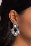 Paparazzi Earring - Handcrafted Horseshoe - White