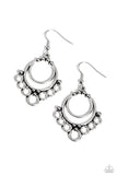 Paparazzi Earring - Rustic Rotary - Silver