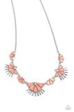 Paparazzi Necklace - Fluttering Fan - Orange