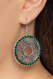 Paparazzi Earring - Whirly Whirlpool - Green