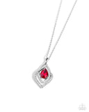 Paparazzi Necklace - Dauntless Demure - Red