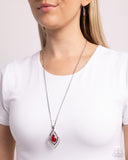 Paparazzi Necklace - Dauntless Demure - Red