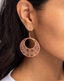 Paparazzi Earring - Mandala Paradise - Copper
