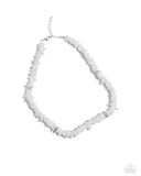 Paparazzi Necklace - On A SHELL-ular Level - White