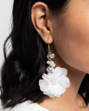 Paparazzi Earring - Fashionable Flower Girl - White