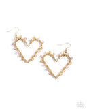 Paparazzi Earring - HEART of Your World - Gold