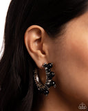 Paparazzi Earring - Elite Expense - Black