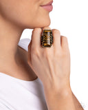 Paparazzi Ring - Scalloped Stone - Brass