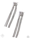 Paparazzi Earring - All Strands On Deck - Silver