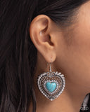 Paparazzi Earring - Antiqued Advocate - Blue