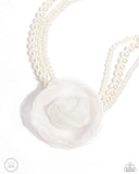 Paparazzi Necklace - Radiant Rosette - White