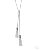 Paparazzi Necklace - Tassel Transit - White