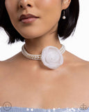 Paparazzi Necklace - Radiant Rosette - White