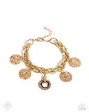 Paparazzi Bracelet - Delightful Declaration - Gold