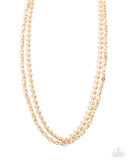 Paparazzi Necklace - Laidback Layers - Gold