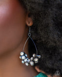 Paparazzi Earring - Courageous Chandelier - Black