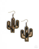 Paparazzi Earring - Western Worth - Brass