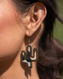 Paparazzi Earring - Western Worth - Brass