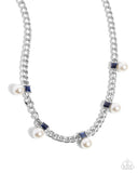 Paparazzi Necklace - Pearl Pedestal - Blue