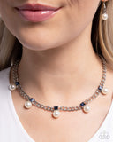 Paparazzi Necklace - Pearl Pedestal - Blue