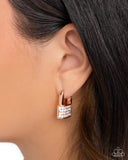 Paparazzi Earring - Locked Luxury - Copper