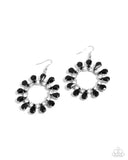 Paparazzi Earring - Wreathed Wish - Black