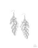 Paparazzi Earring - Flourishing Fancy - White
