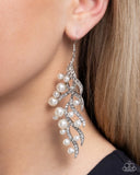 Paparazzi Earring - Flourishing Fancy - White