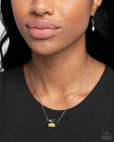 Paparazzi Necklace - Tulip Drops - Yellow