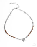 Paparazzi Necklace - Dainty Dimension - Brown