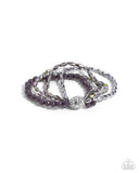 Paparazzi Bracelet - Beaded Boundary - Silver