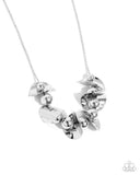 Paparazzi Necklace - First Come First CURVE - Silver