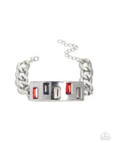 Paparazzi Bracelet - Staggered Shimmer - Red