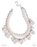 Paparazzi Necklace - Sophisticated To The Max - White