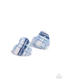 Paparazzi Earring - Sweetheart Stitching - Blue