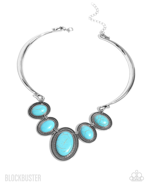 Paparazzi Necklace - River Ride - Blue