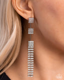 Paparazzi Earring - Fiercely Free-Falling - Black