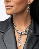 Paparazzi Necklace - Bold Buckle - Silver