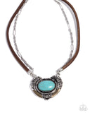 Paparazzi Necklace - Grounded Gesture - Blue