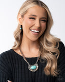 Paparazzi Necklace - Grounded Gesture - Blue