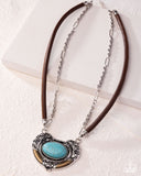Paparazzi Necklace - Grounded Gesture - Blue