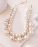 Paparazzi Necklace - Sophisticated To The Max - White