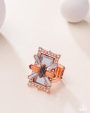 Paparazzi Ring - Exaggerated Edge - Copper