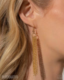 Paparazzi Necklace -  SCARFed for Attention - Gold Blockbuster