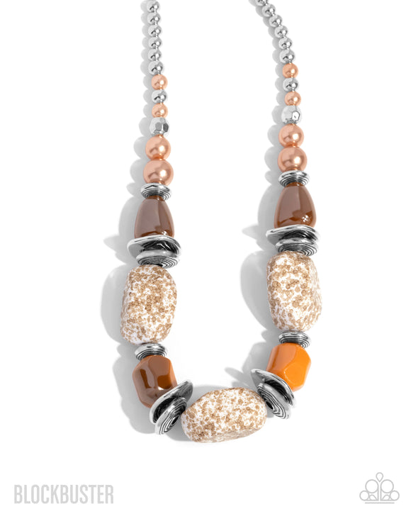 Paparazzi Necklace - In Good Glazes - Peach